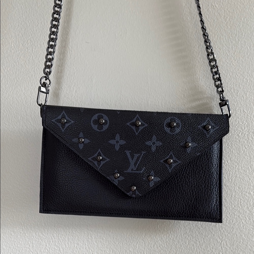 Louis Vuitton Black and Gray Clutch